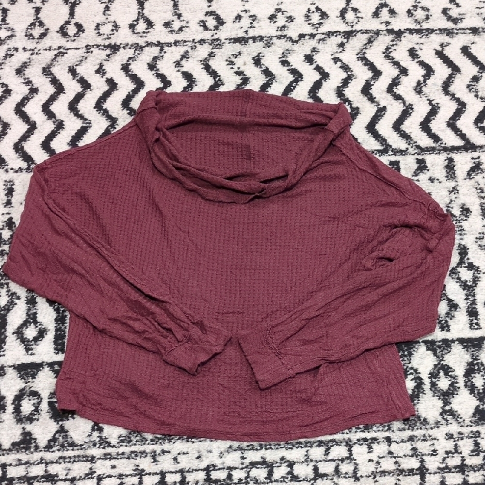 Burgundy Long Sleeve Top